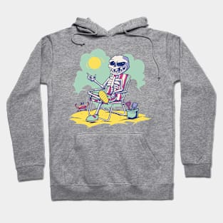 Skeleton Summer Vibes Beach Life Hoodie